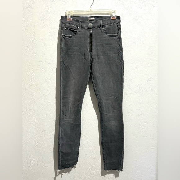 MOTHER Women's Skinny Jeans in Charcoal Gray. SZ 27 - Picture 1 of 7